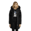 Moose Knuckles Stirling Parka - Women's-Black/Black Fur-Large