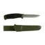 Morakniv 4.1 Inch Stainless Steel Companion Fixed Blade Knife w/ Military Green and Rubber Handle and Sheath, Mil Grn, 4.1, IRM-12215