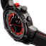 Morphic M91 Series Chronograph Leather-Band Watch w/Date, Black/Red - Mens, MPH9104