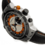 Morphic M91 Series Chronograph Leather-Band Watch w/Date, Silver/Orange - Mens, MPH9101