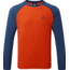 Mountain Equipment Redline Long Sleeve Tee - Mens, Paprika/Denim Blue, Extra Large, ME-004681-Me-01576-XL