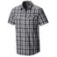 Canyon Plaid Short Sleeve Shirt - Mens-Grey Ice-Medium