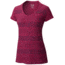 Mountain Hardwear DrySpun Batika V-neck Short Sleeve T - Women's-Red Plum-Small