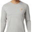 Mountain Hardwear Logo Long Sleeve T - Men's, Heather Grey, Medium, OM8358105-M