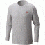 Mountain Hardwear MHW Logo Graphic Long Sleeve T - Men's-Heather Grey Ice-Small