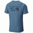 Mountain Hardwear MHW Logo Short Sleeve T - Men's-Heather Bluesteel-Small