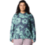 Mountain Hardwear Crater Lake Extended LS Hoody - Women's, Lapis Dusk Spore Dye Print, 2X, 190423023240