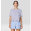 Mountain Hardwear Fossils W Boxy Crop Top - Women's, Hardwear Grey Heather, L, 2149631-057-L