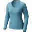 Mountain Hardwear Wicked Printed Long-Sleeve T - Women's-Heather Sea Level-Medium