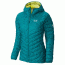 Mountain Hardwear Micro Ratio Hooded Down Jacket - Women's-Teal Green/Bolt-X-Small