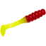 Mr. Crappie Slabalicious Glow Soft Bait, Red/Chartreuse Sparkle Glow, MRCSLC-187G