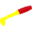 Mr. Crappie by Strike King Slabalicious, Soft Plastic Paddle Tail Grub Fishing Lure, Red Chartreuse, 2in, 15-Pack, MRCSLC-187, MRCSLC-187
