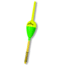 Mr. Crappie Spring Thang Balsa Spring Oval Floats, 36 Pack, Yellow/Green, 1in, 490-SS-36YG