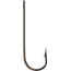 Mustad Aberdeen Hook, Long Shank, Ringed Eye, Bronze, Size 8, 10 per Pack, 3261-BR-8-10