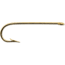 Mustad Aberdeen Hook, Round Bend, Light Wire Ringed Eye, 24Kt Gold, Size 8, 10 per Pack, 3261-GL-8-10
