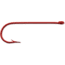 Mustad Aberdeen Hook, Round Bend, Light Wire Ringed Eye, Red, Size 4, 10 per Pack, 3261-RB-4-10