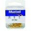 Mustad Classic Treble Hook, Ringed Eye, 24Kt Gold, Size 10, 25 per Pack, 3551-GL-10-25