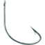 Mustad Classic Wide Gap Hook, Hollow/Reversed Point, Offset, Ringed Eye, Nickel, Size 2, 10 per Pack, 37140-NI-2-10