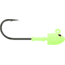 Mustad Elite Bullet Head Jighead, 1/2 oz, 4/0 Hook, 3D Eyes, Glow Green UV, 3/Pack, BUH824-1/2-GG-3
