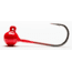 Mustad Jig Head, Fire Engine, 1/4oz, PSH833-1/4-RD-4