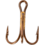 Mustad Kingfish Treble Hook, 4X Strong, Ringed Eye, Bronze, Size 4, 25 per Pack, 3599C-BR-4-25