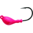 Mustad Shrimp Jig Head, 3/16 oz, 2X Strong 1/0 Hook Dark Pink, 5/Pack, SH824-3/16-MDP-5