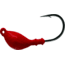 Mustad Shrimp Jig Head, 3/16 oz, 2X Strong 1/0 Hook Red, 5/Pack, SH824-3/16-MRED-5