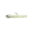 Mutiny Baits Deep Blue Series Tube Pre-Rigged Tube, 2, 3 1/2in, Glow Beard-Black Pearl, 331-MB444