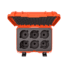 Nanuk Case 918 w/foam insert for 6 Lens, Orange, Medium, 918S-080OR-0A0-19337