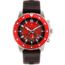 Nautis Caspsian Chronograph Strap Watch w/Date, Black/Red, One Size, 21227G-D