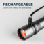 Nebo Davinci Rechargeable Handheld Flashlight, 1000 Lumens, Black, NEB-FLT-0018