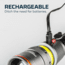 Nebo Franklin Twist Rechargeable Flashlight/ Work Light and Lantern, 400 Lumens, Black, NEB-WLT-0024