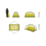 NEMO Equipment Aurora Tent and Footprint - 2 Person, Nova Green, 811666031358