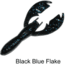 Netbait Paca Craw Creature Bait, 8, 5in, Black/Blue Flake, N33225