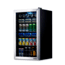 NewAir Can Freestanding Beverage Fridge - 126 Cans, Black / Stainless Steel, AB-1200