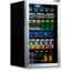 NewAir Can Freestanding Beverage Fridge - 126 Cans, Black / Stainless Steel, AB-1200