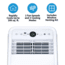 NewAir Compact Portable Air Conditioner, White / Black, 7,500 BTUs Cools 200 sq ft, NAC08KWH00