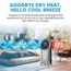NewAir Evaporative Air Cooler and Portable Cooling Fan, Cools 250 sq ft, Silver, NEC500SI00
