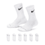 Nike Nike Kids Dri-FIT Elevated Everyday Crew Socks 6 Pairs in White BN1369-001, White, 5-7, unisex, 1016005429-00199012591504