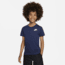 Nike Nike Sportswear Little Kids Embroidered Futura T-Shirt in Blue 86C545-U90, Blue, 7, male, 1014411096-00807421081065
