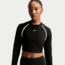 Nike Womens Nike Sportswear Tight Long-Sleeve Cropped Top in Black IF0338-010, Black, S, female, 1015843011-00198727256272