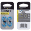 Nite Ize S-Biner Plastic MicroLock 2pk Translucent Blue LSBPM-03T-2R3