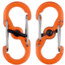 Nite Ize S-Biner Plastic MicroLock 2pk Translucent Orange LSBPM-19T-2R3