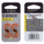 Nite Ize S-Biner Plastic MicroLock 2pk Translucent Orange LSBPM-19T-2R3