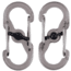 Nite Ize S-Biner Plastic MicroLock 2pk Translucent Smoke LSBPM-06T-2R3
