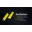 Nitecore NL2160HP 6000mAh Rechargeable 21700 Battery, Black/Yellow, 6952506496426