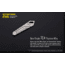 Nitecore NTK05 Titanium Folding Scalpel Keychain Knife, 2.17in, TC4 Titanium Alloy, SIlver, 6952506493098