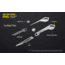 Nitecore NTK05 Titanium Folding Scalpel Keychain Knife, 2.17in, TC4 Titanium Alloy, SIlver, 6952506493098