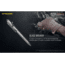 Nitecore NTP30 Titanium Bidirectional Bolt Action Tactical Pen, Silver, 6952506492879