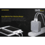 Nitecore UA42Q 2-Port Quick Charge USB 2.0 & 3.0 Adapter, Silver, 6952506493067